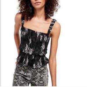 Free People Intimately Retro Hannah Smocked Tank Top Super Soft and Stre…